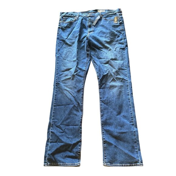 Cremieux Mens Stretch Denim Jeans Straight Fit 42/36 Blue New With Tags - Picture 1 of 4